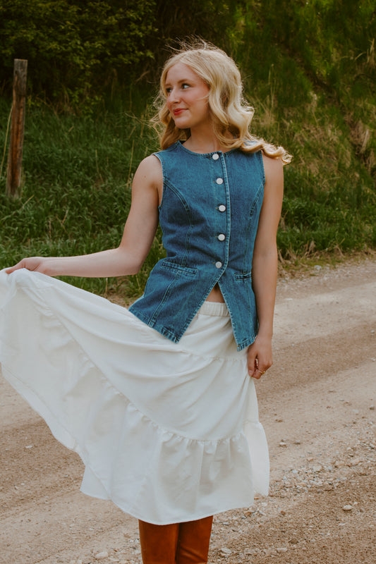 Opaline Denim Vest